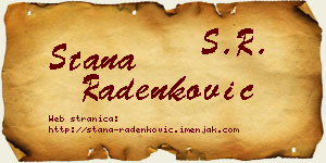 Stana Radenković vizit kartica